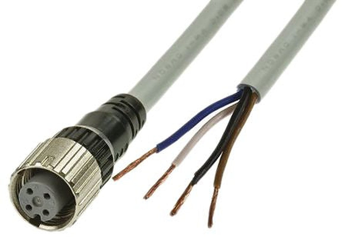 Omron Female 4 way Straight to Unterminated Sensor Actuator Cable, 2 m