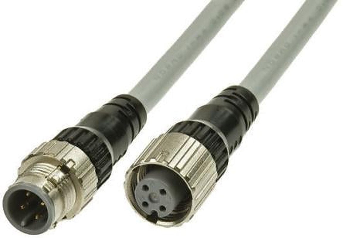 Omron Female 4 way Straight to Male Straight Sensor Actuator Cable, 1 m