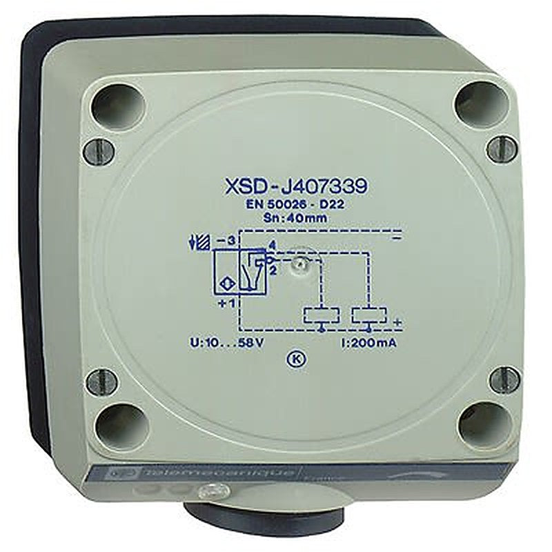 Telemecanique Sensors XSDH407339 Flat Inductive Proximity Sensor, PG13.5 PNP XS 48V dc 40 mm 48 V dc 200mA