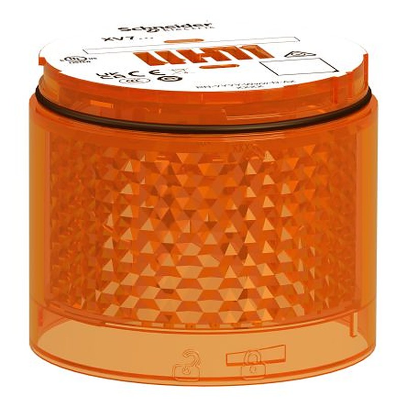 Schneider Electric Harmony XVB7 Series Orange Blinking Effect Indicator Light, LED Bulb 24V ac/dc, AC/DC, IP66