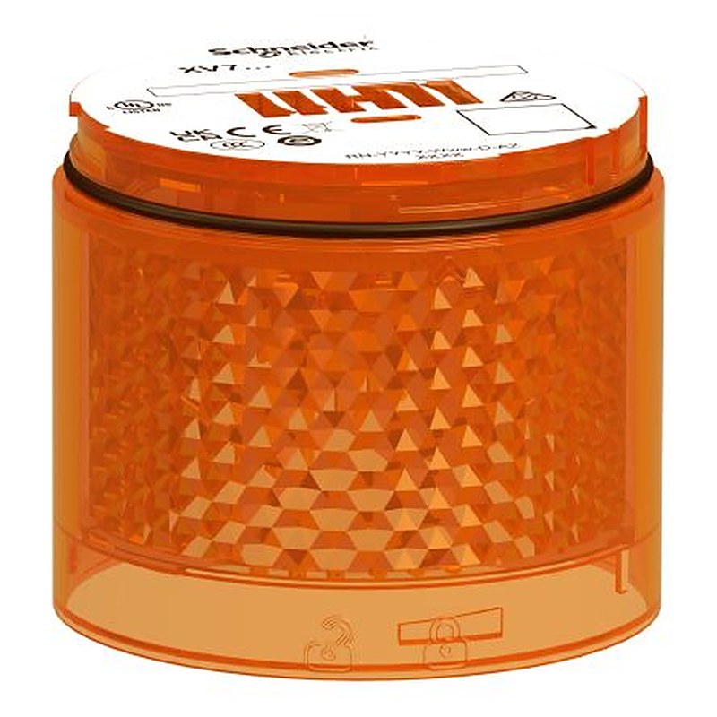 Schneider Electric Harmony XVB7 Series Orange Flashing Effect Indicator Light, LED Bulb 24V ac/dc, AC/DC, IP66
