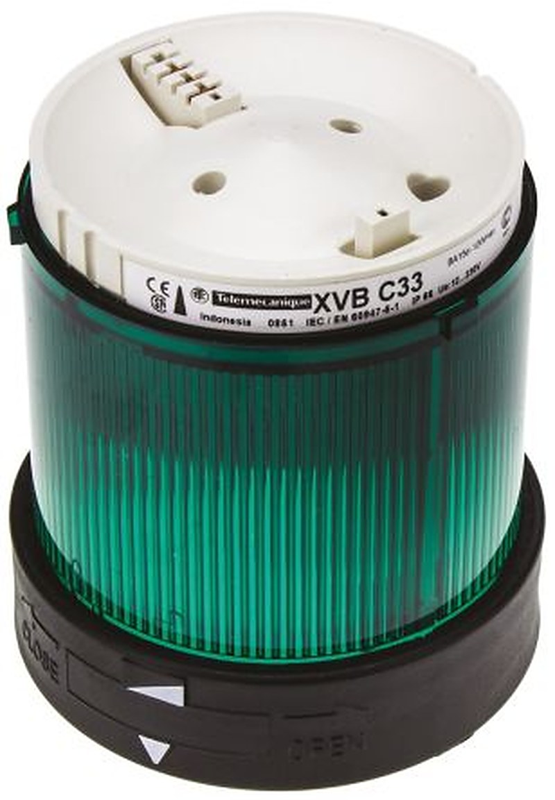 Schneider Electric Harmony XVB Series Green Steady Effect Beacon Unit, Incandescent, LED Bulb 250V, AC, IP65