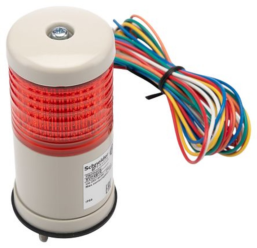 Schneider Electric Harmony Series Red Signal Tower No Sounder Component, 1 Lights 24V ac/dc Surface