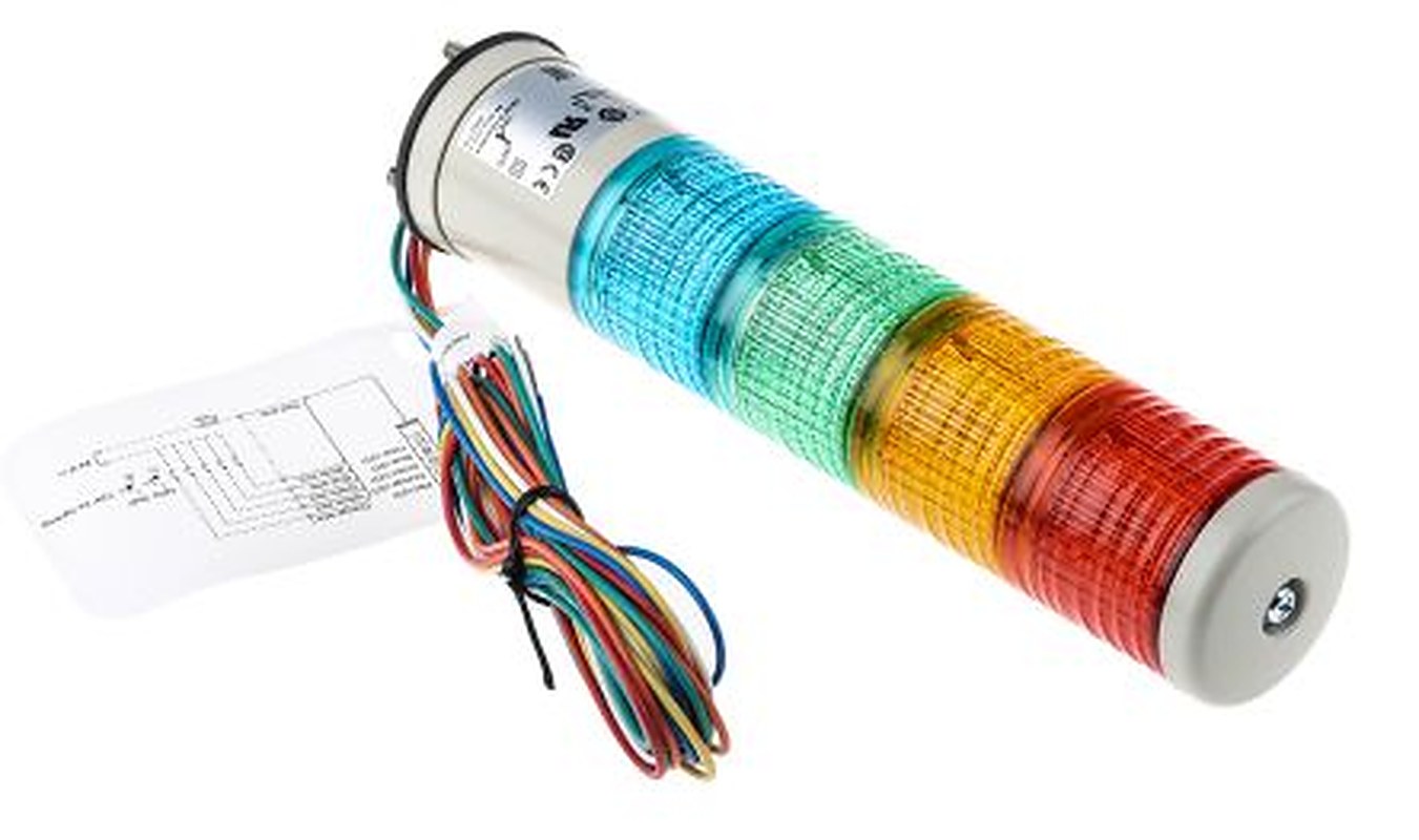 Schneider Electric Harmony XVC4 Series Green, Amber, Red, Blue Signal Tower Electronic Alarm Sounder, Buzzer, Siren, 4