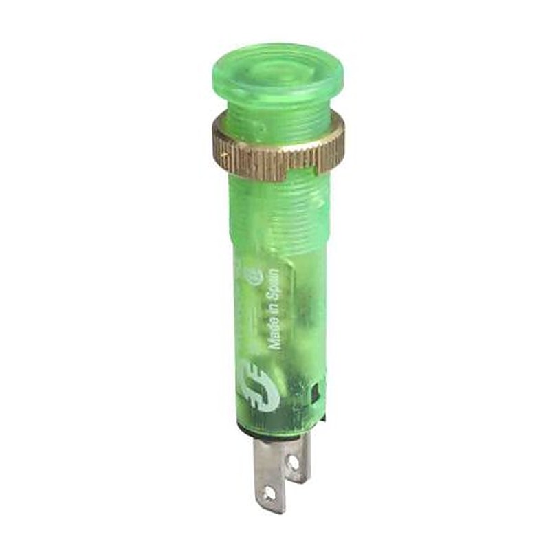 Schneider Electric, Harmony, Flush Green LED Pilot Light, 8 mm Cutout, IP40, IP65, Round, 48V