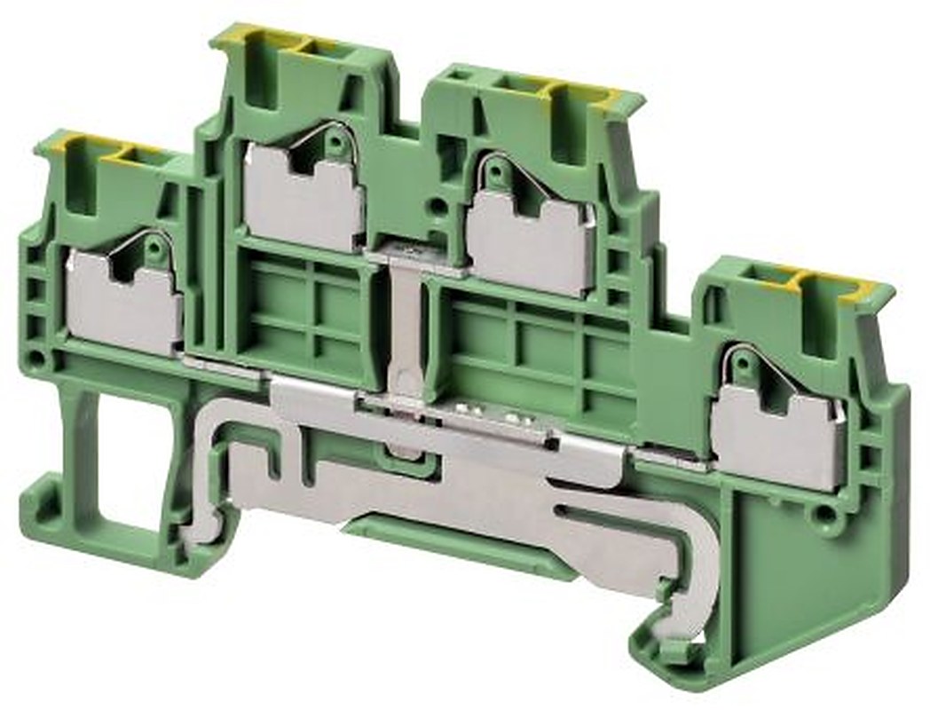Omron XW5G-P1.5-1.1-2 XW5G Series Non-Fuse DIN Rail Terminal Grey, 1.5mm², 2-Level, Push-in