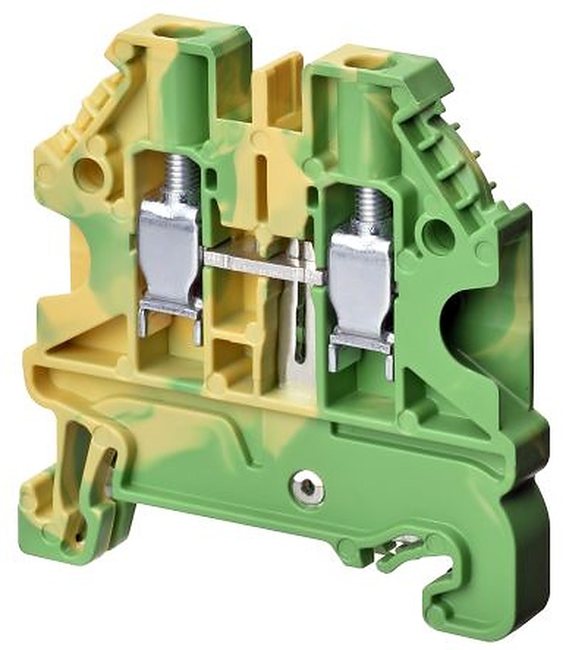 Omron XW5GS40111 XW5G Series DIN Rail Terminal Block Yellow, Green, 4mm², 1-Level, Screw