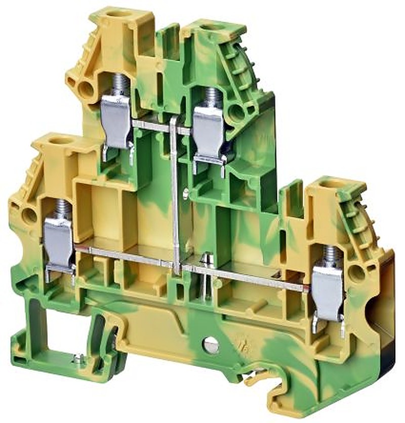 Omron XW5GS40112 XW5G Series DIN Rail Terminal Block Grey, 4mm², 2-Level, Screw