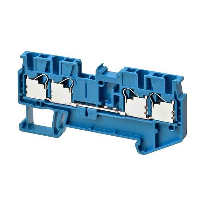Omron XW5T Series DIN Rail Terminal Block, 4-Way, 14AWG Wire, 17.5A Push-in