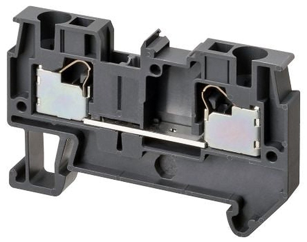 Omron XW5T-P4.0-1.1-1 XW5T Series Non-Fuse DIN Rail Terminal Grey, 4mm², 1-Level, Push-in