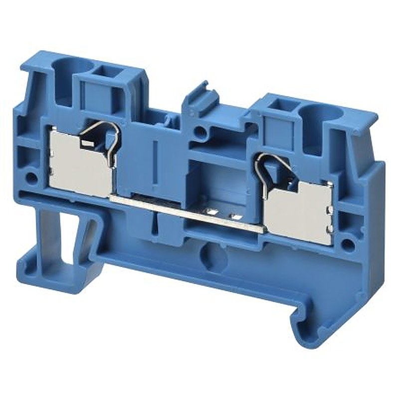 Omron XW5T-P4.0-1.1-1BL XW5T-P Series Feed Through Terminal Block Blue, 1-Level, Push-in