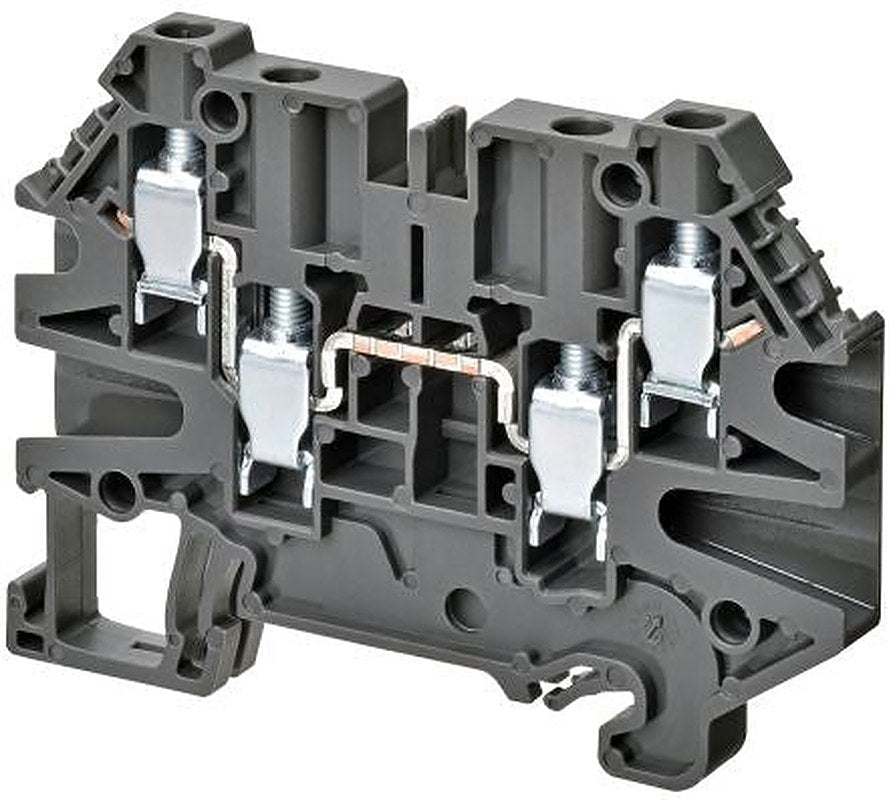 Omron XW5TS40221 XW5T Series DIN Rail Terminal Block Grey, 4mm², 1-Level, Screw