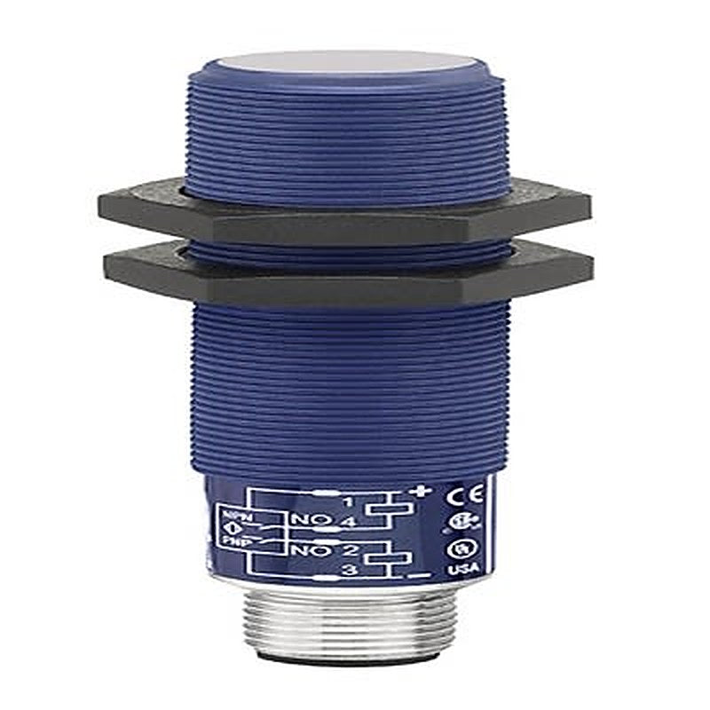Telemecanique Sensors XX318AU08EKAM12 Cylindrical Ultrasonic Proximity Sensor XX, M18 x 1 0.0508 m 100mA NPN/PNP 28V 28