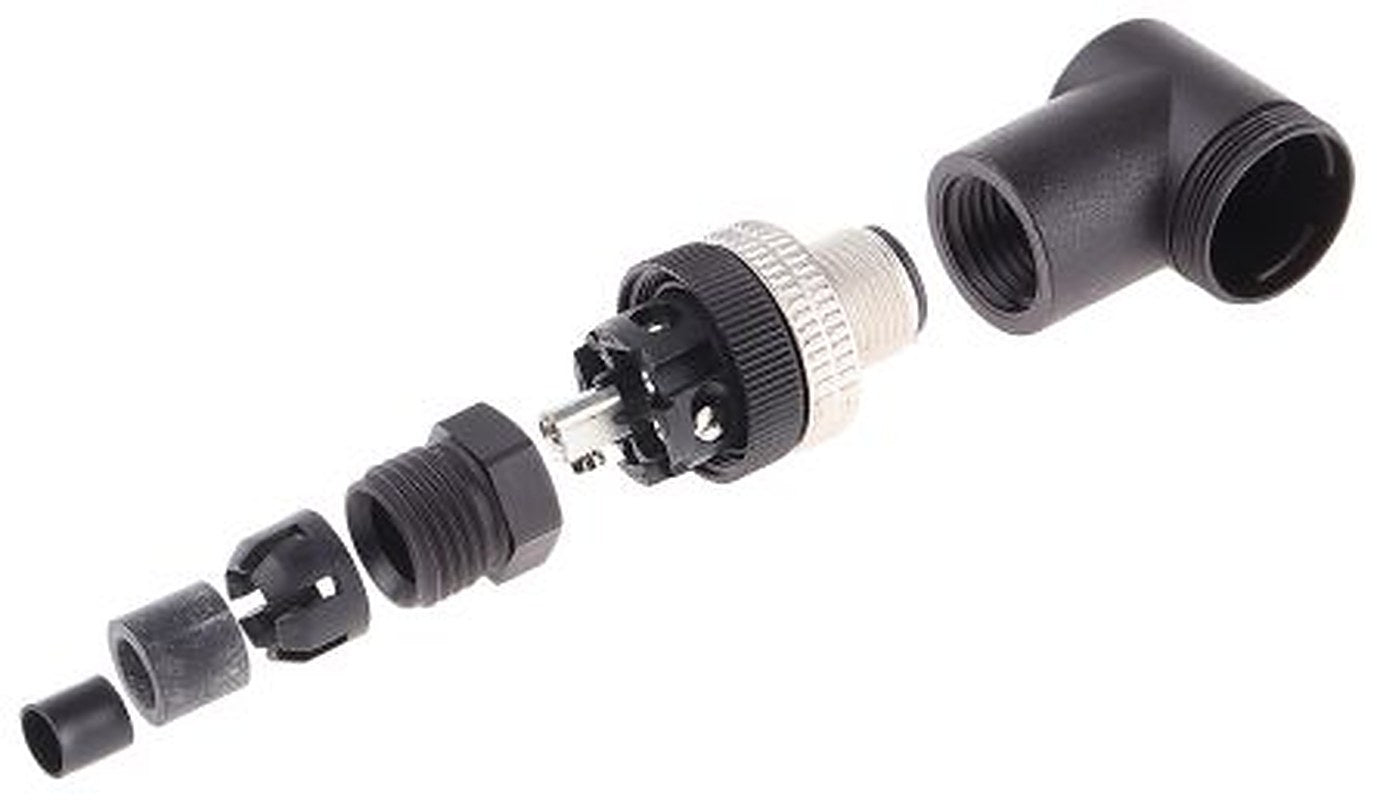 Telemecanique Sensors Circular Connector, 5 Contacts, Cable, M12 Connector, Plug, Male, IP67, XZCC Series