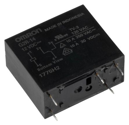 Omron PCB Power Relay, 12V dc Coil, 10A Switching Current, SPDT
