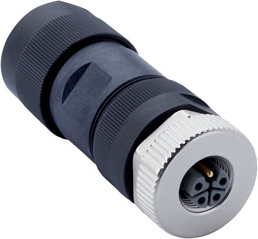 SICK Connector, 4 Contacts, Side, M12 Connector, Socket, Female, IP67, YF12PA5 Series