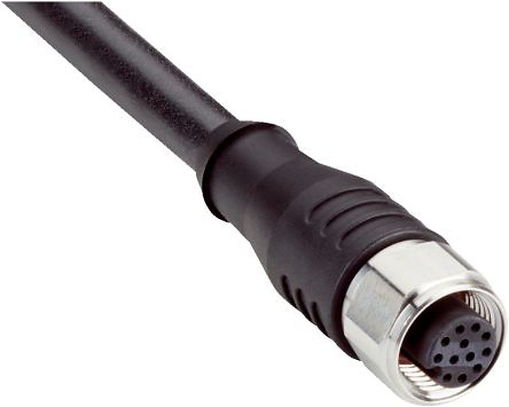 SICK Female 12 way M12, Straight to Male 4 way Unterminated Connector Cable, 20 m
