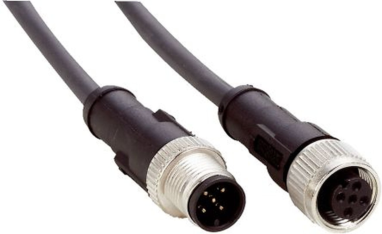 SICK Female 5 way M12, Straight to Male 4 way M12, Straight Connector Cable, 5 m