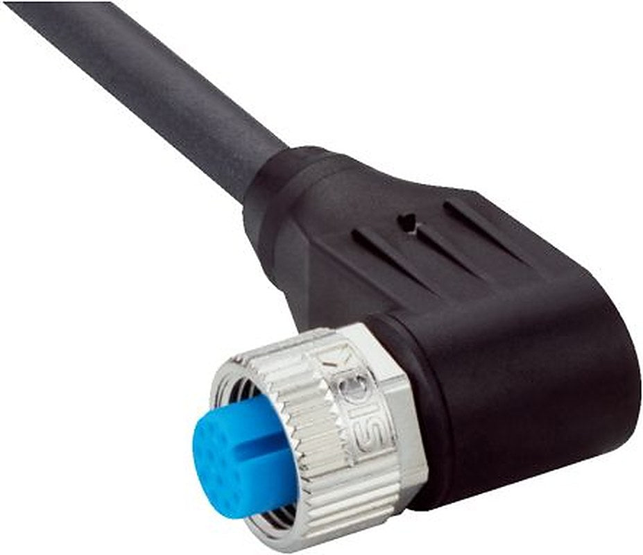 SICK Female 12 way M12, Right Angle to Male 3 way M8 Connector Cable, 5 m