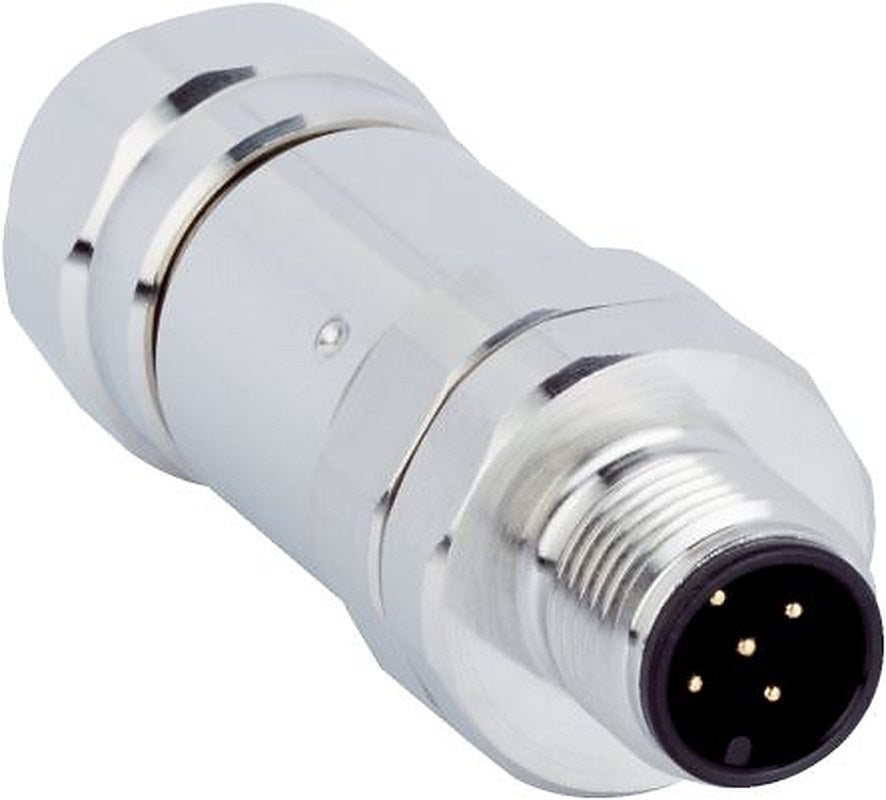 SICK Connector, 5 Contacts, Screw, M12 Connector, Plug, Male, IP69K, YM12ES5 Series