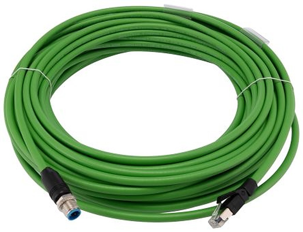 SICK Male 4 way M12, Straight to Male 4 way Straight Connector Cable, 20 m