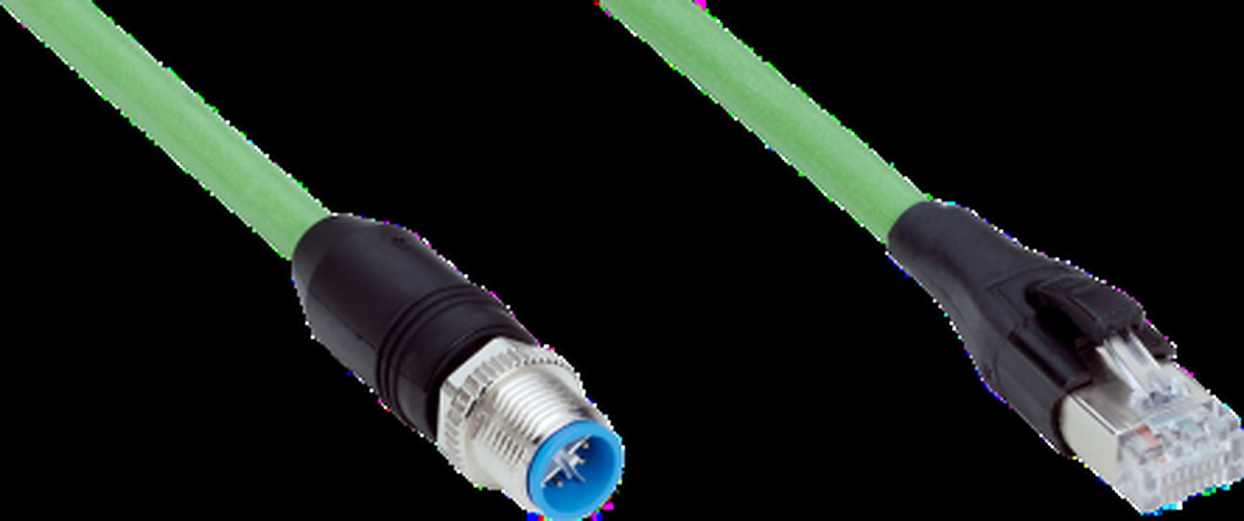 SICK Male 8 way M12, Straight to Male 8 way RJ45 Connector Cable, 5 m