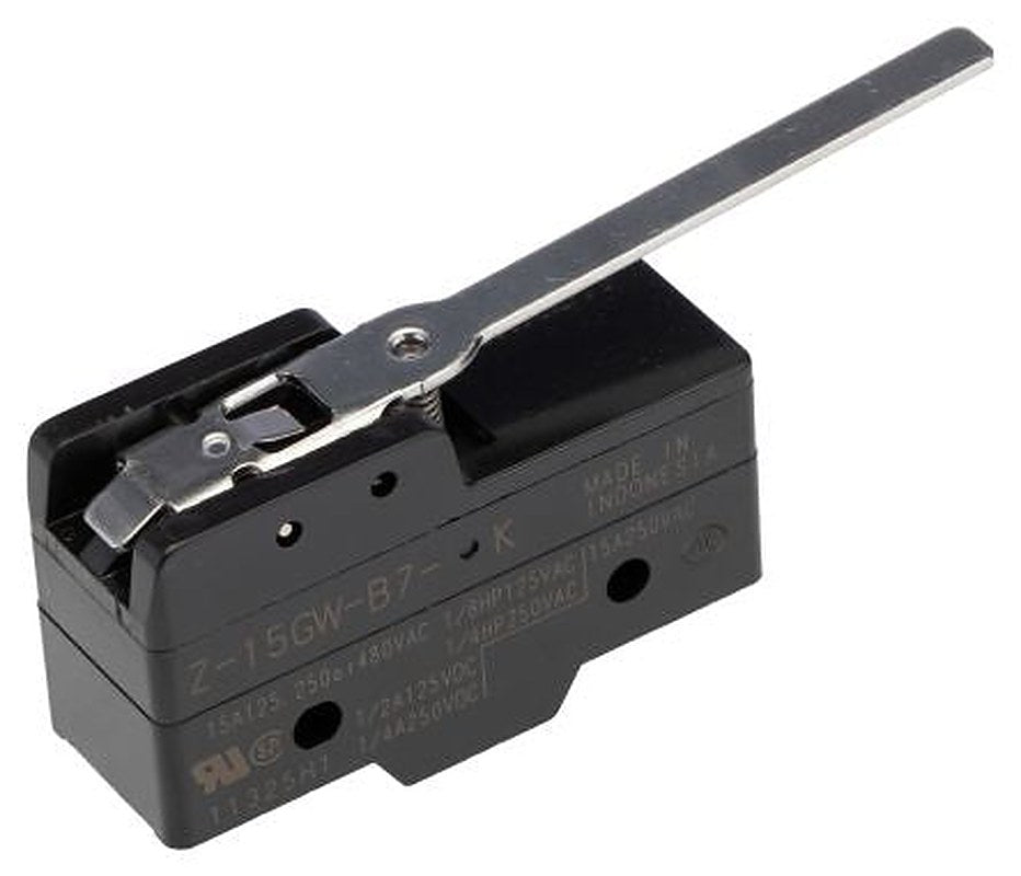 Omron Z-15G Series Hinge Lever Limit Switch, SPDT, IP00, Thermosetting Resin Housing, 500V