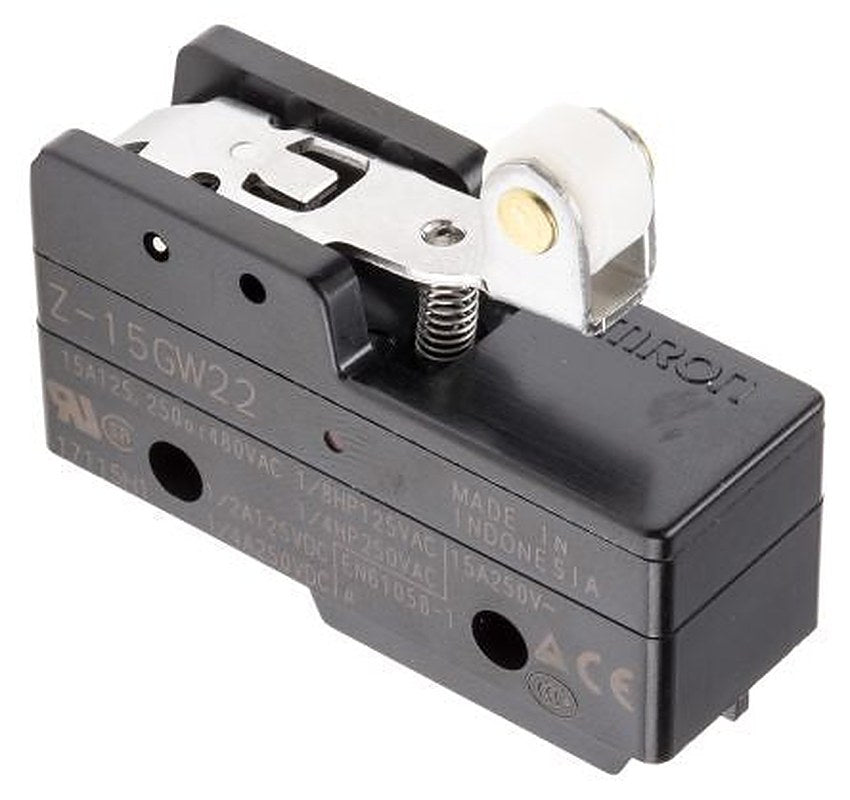 Omron Z Series Roller Lever Limit Switch, SPDT, IP00, Thermosetting Resin Housing, 500V