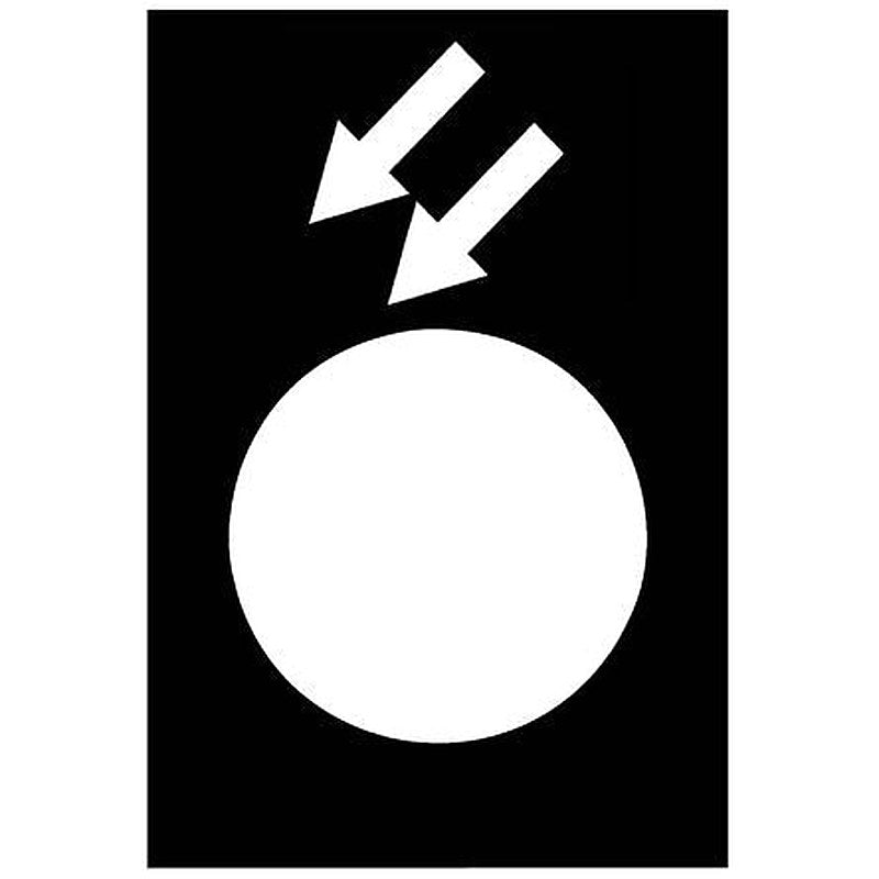 Schneider Electric Push Button Legend Sheet for Use with XACM, XACB, Pre-printed "White Reverse, Fast on Black