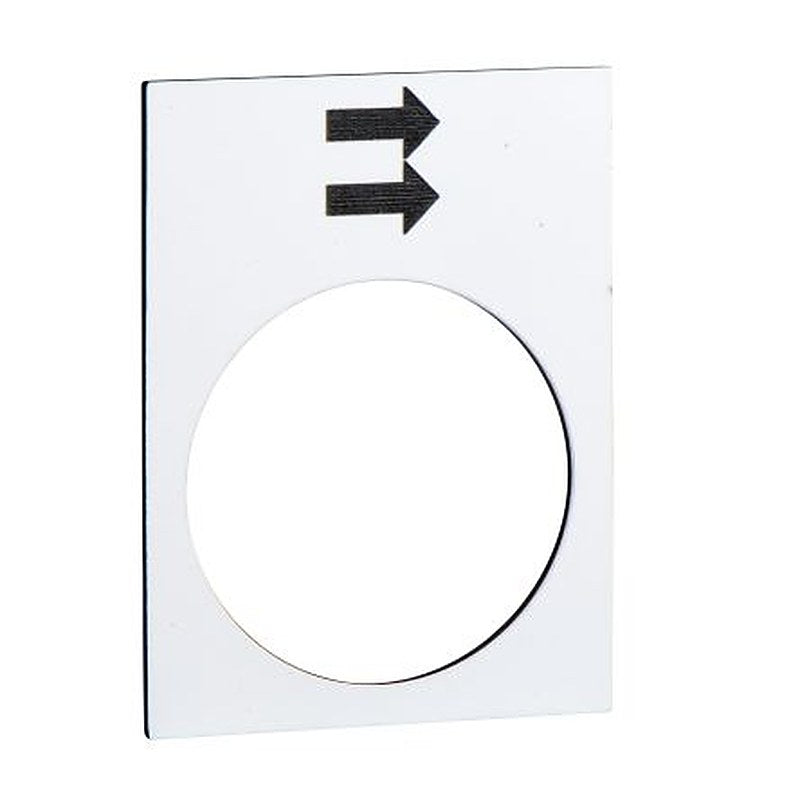 Schneider Electric Legend for Use with XACA, XACB, XACM, Pre-printed "Fast on White Background (Horizontal Mounting),