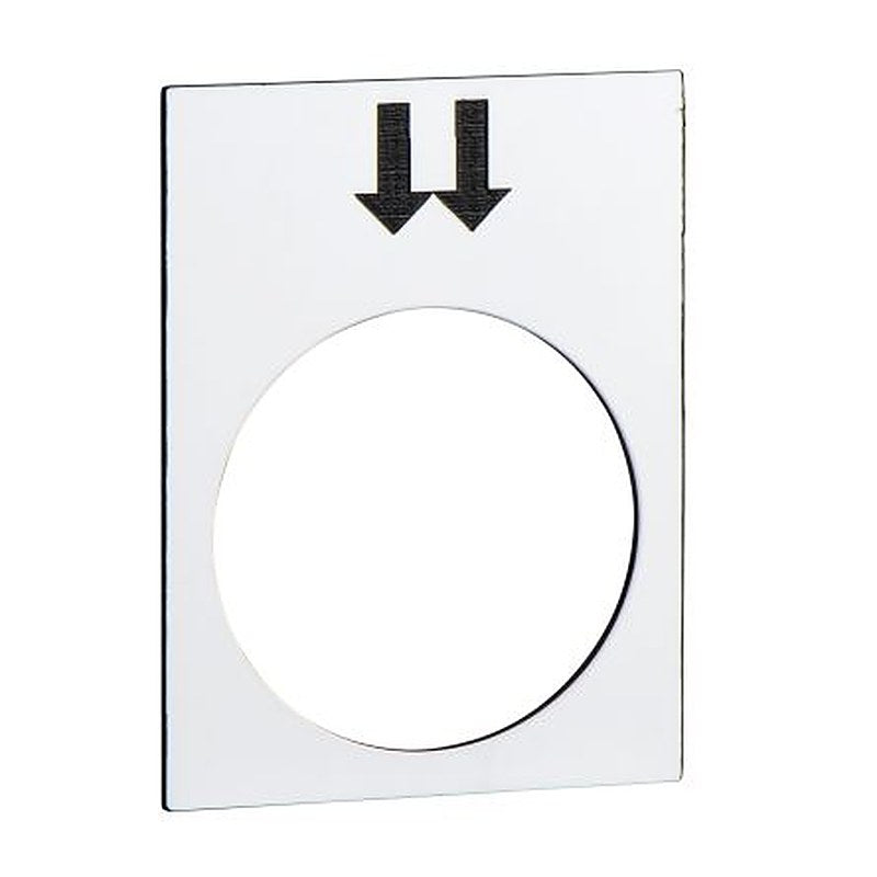 Schneider Electric Legend for Use with XACB, XACM, XACA, Pre-printed "Fast on White Background (Horizontal Mounting),
