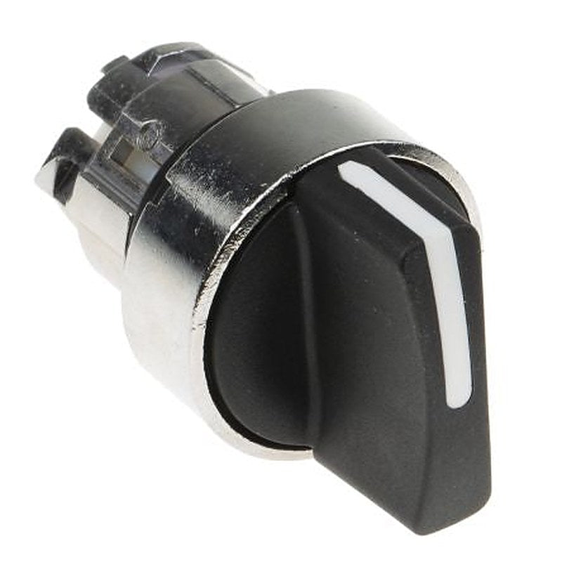 Schneider Electric Harmony Series 2 Position Selector Switch Head, 22 mm Cutout, Black Handle, IP67, IP69K