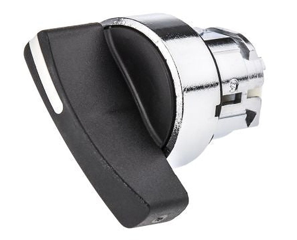Schneider Electric Harmony Series 2 Position Selector Switch Head, 22 mm Cutout, Black Handle, IP69, IP67, IP66