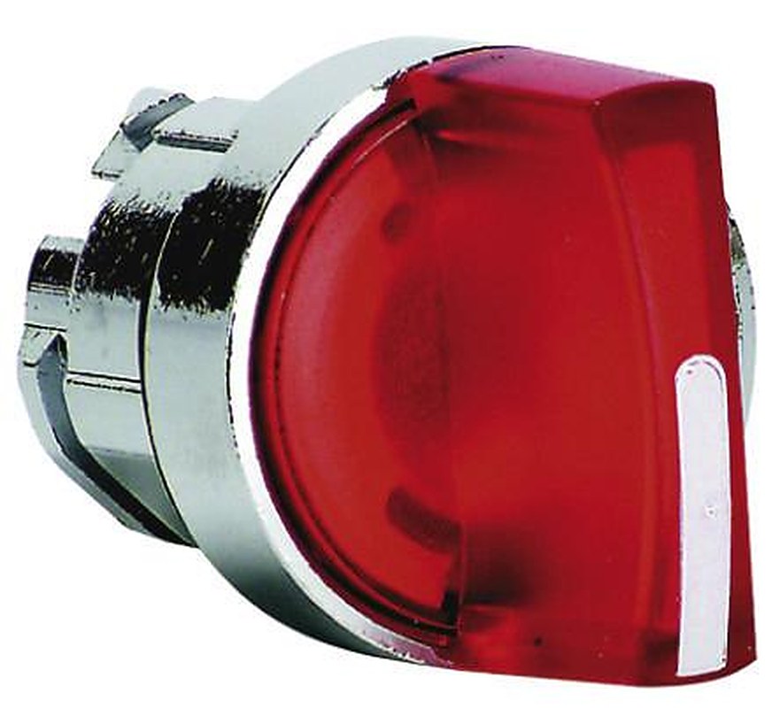 Schneider Electric Harmony Series 3 Position Illuminated Selector Switch Head, 22 mm Cutout, Red Handle, IP69, IP67,