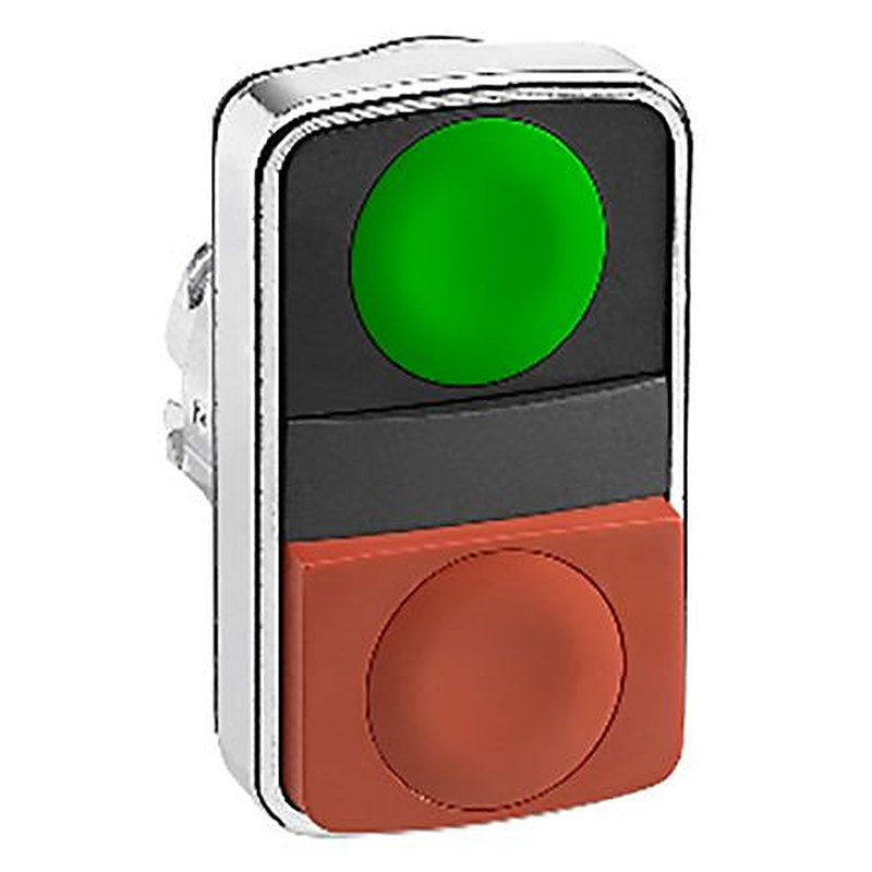 Schneider Electric Harmony XB4 Series Red, Green Momentary Push Button Head, 22 mm Cutout, IP69K, IP66
