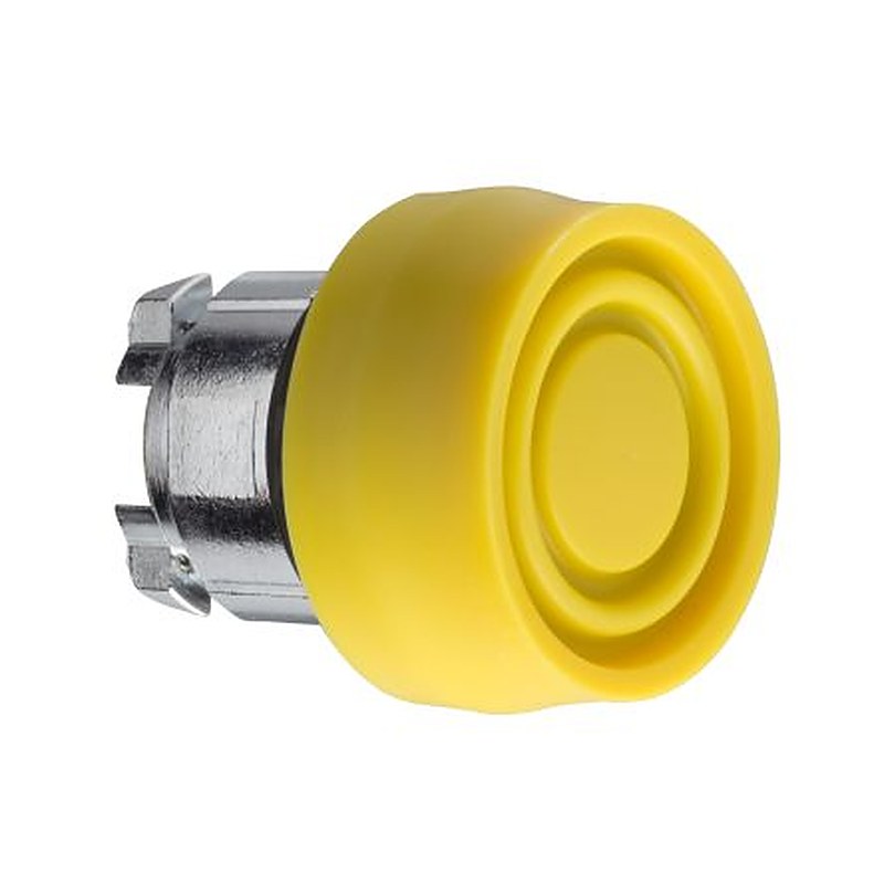 Schneider Electric Harmony Series Yellow Spring Return Push Button Head, 22 mm Cutout, IP69K, IP67, IP66