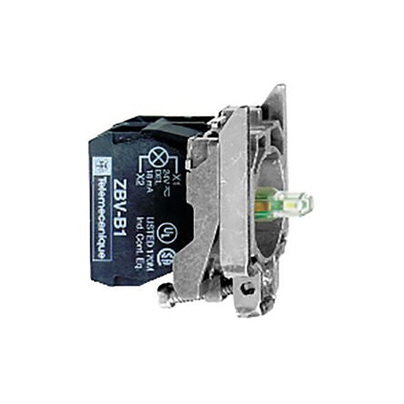 Schneider Electric Harmony XB4 Series Contact & Light Block, 120V ac, White Light, 1 CO