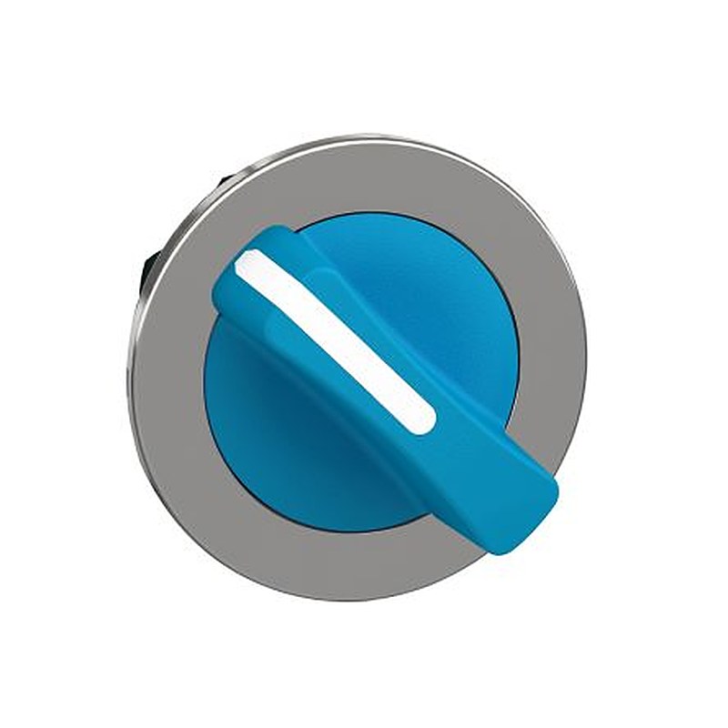 Schneider Electric ZB4 Series 2 Position Selector Switch Head, 30 mm Cutout, Blue Handle, IP66, IP69, IP67