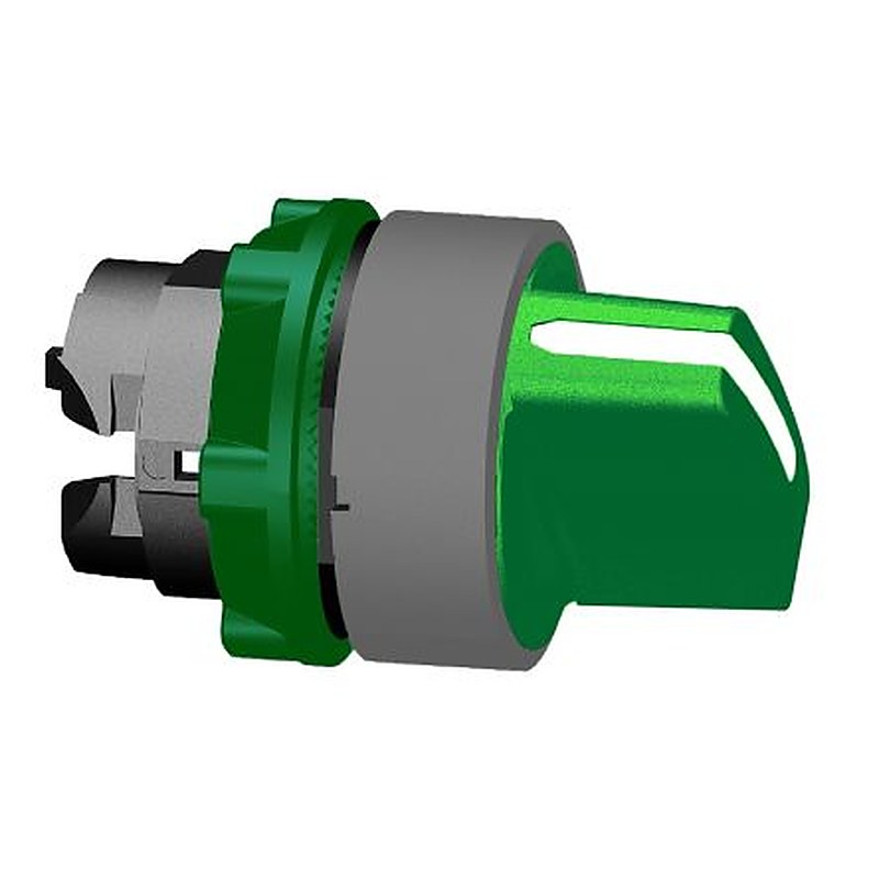 Schneider Electric Harmony Series 3 Position Selector Switch Head, 22 mm Cutout, Green Handle, IP67