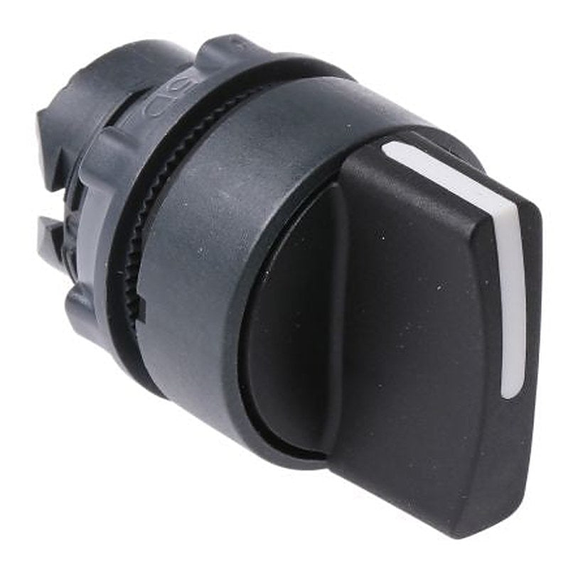 Schneider Electric Harmony Series 3 Position Selector Switch Head, 22 mm Cutout, Black Handle, IP67, IP69, IP69K