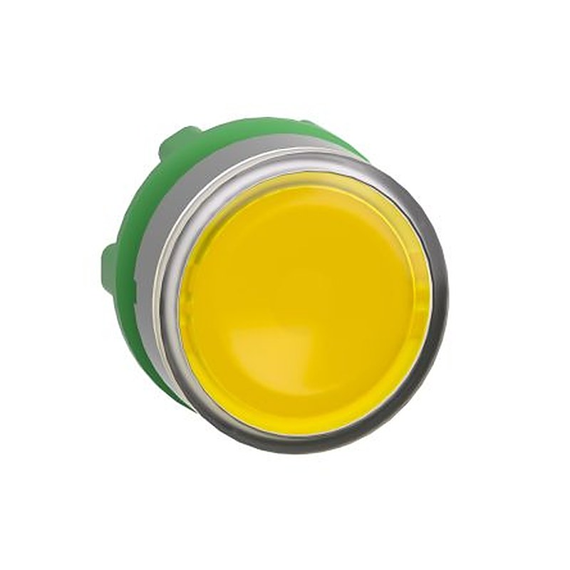Schneider Electric Harmony Series Yellow Spring Return Push Button Head, 22 mm Cutout, IP66, IP67