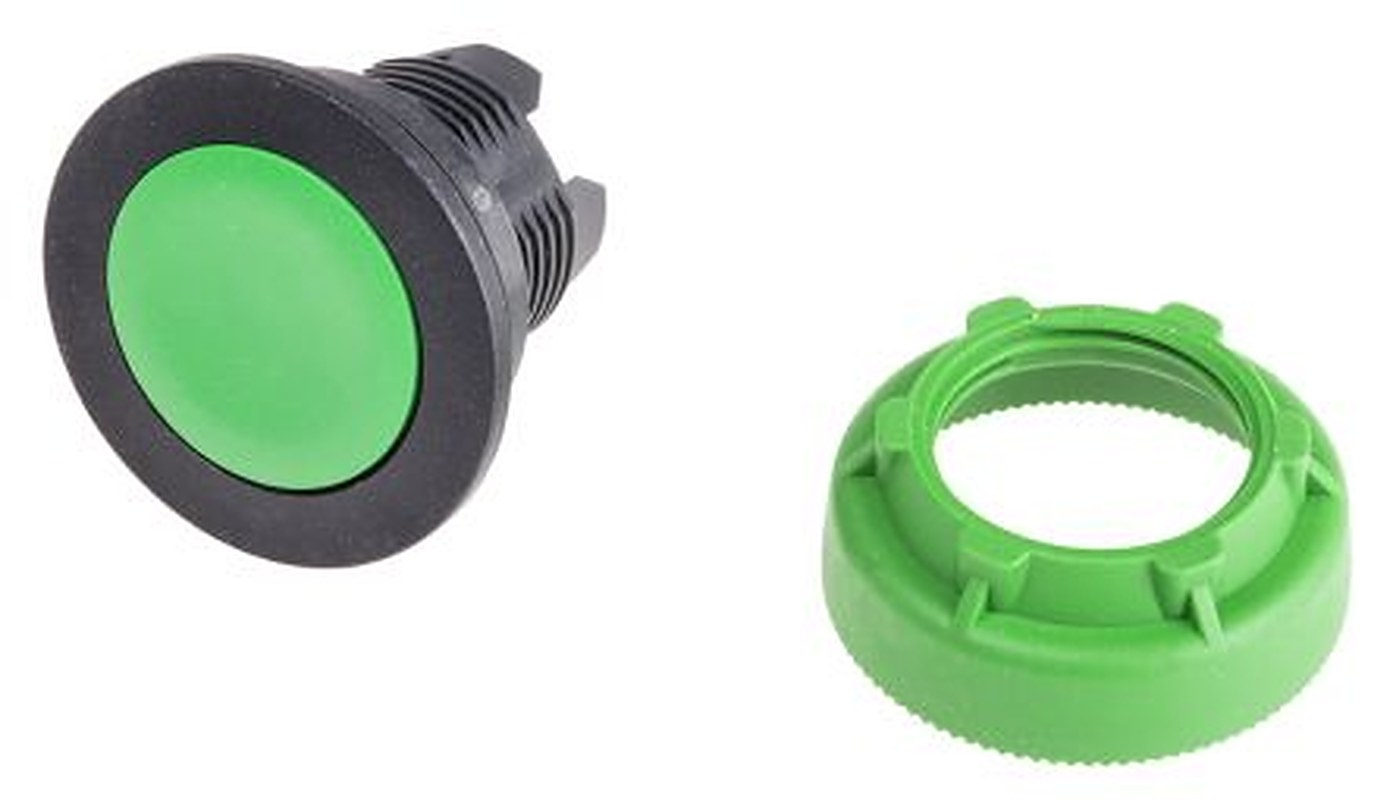 Schneider Electric Harmony XB5 Series Green Momentary Push Button Head, 30 mm Cutout, IP69K, IP67, IP66