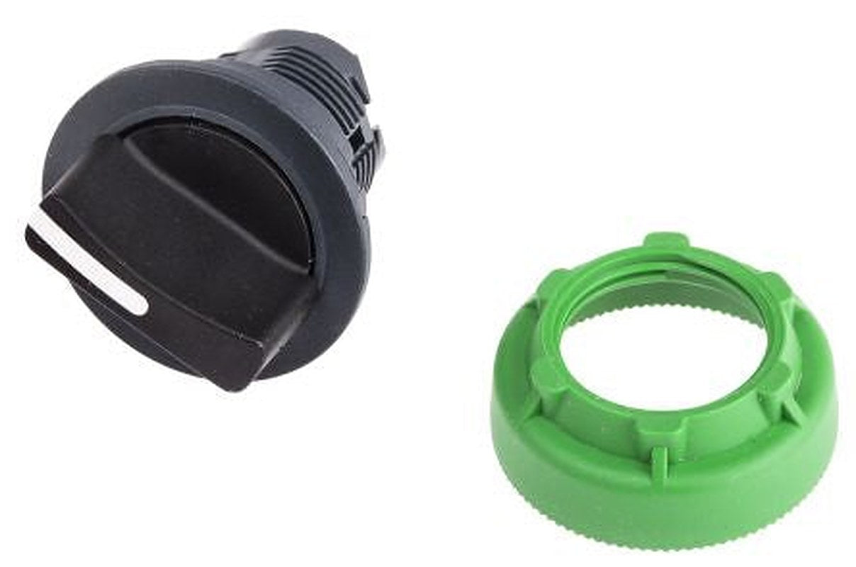 Schneider Electric Harmony XB5 Series 2 Position Selector Switch Head, 30 mm Cutout, Black Handle, IP67, IP66, IP69K