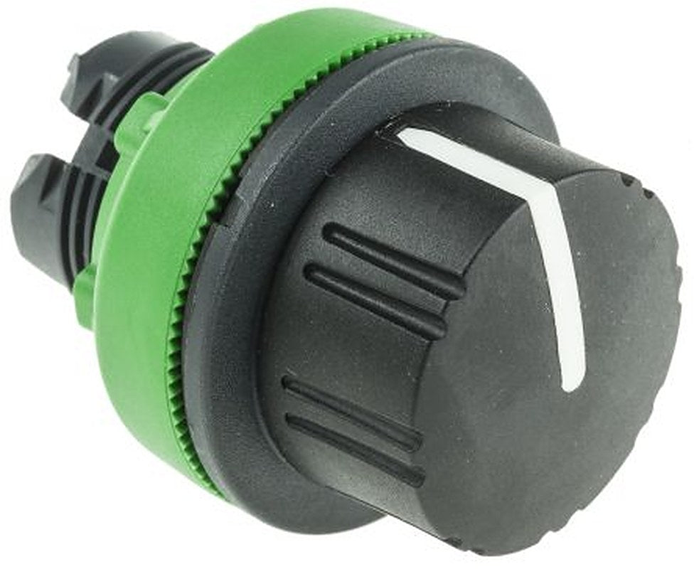 Schneider Electric Harmony XB5 Series 2 Position Selector Switch Head, 30 mm Cutout, Black Handle, IP67, IP66, IP69K