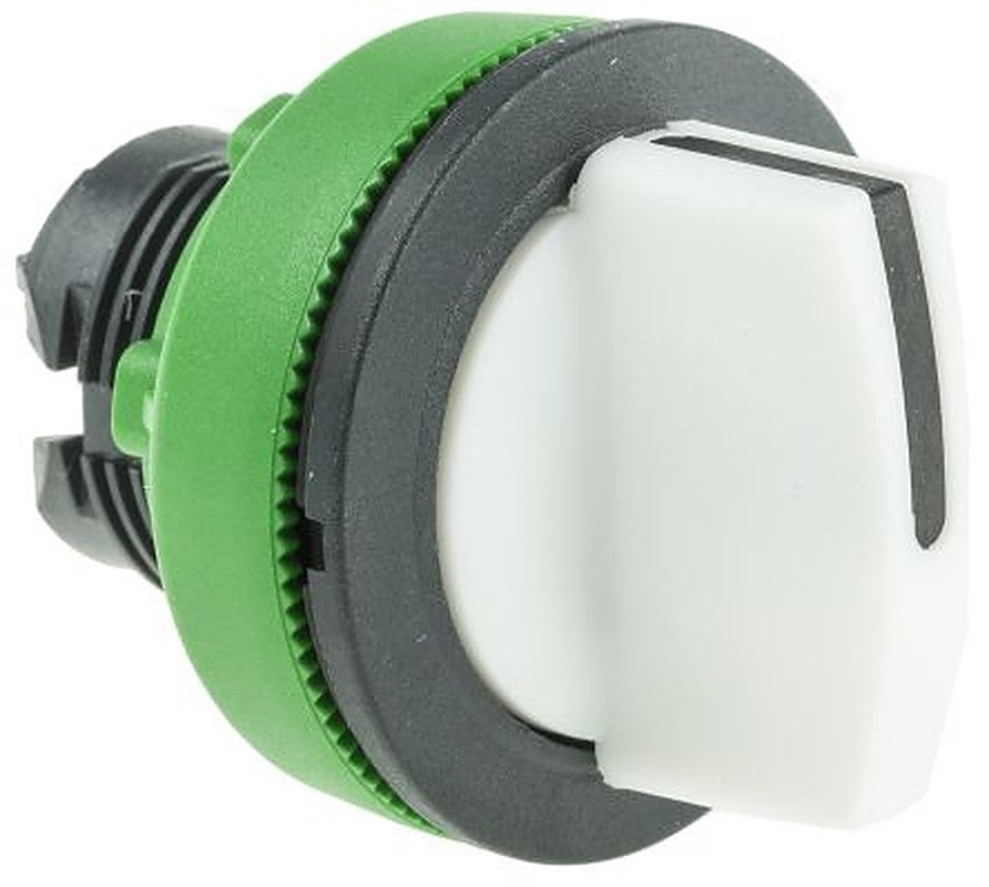 Schneider Electric Harmony XB5 Series 3 Position Selector Switch Head, 30 mm Cutout, White Handle, IP66, IP67, IP69K