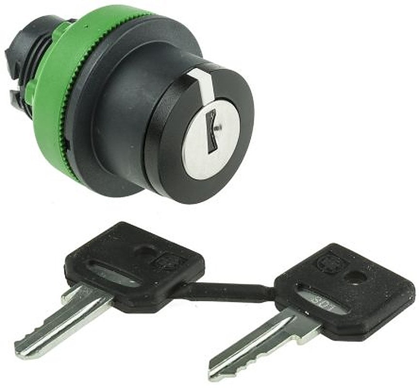 Schneider Electric Harmony 3-position Key Switch Head, Latching, 30 mm Cutout