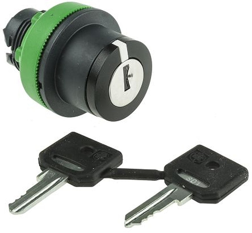 Schneider Electric Harmony XB5 3-position Key Switch Head, Spring Return, 30 mm Cutout