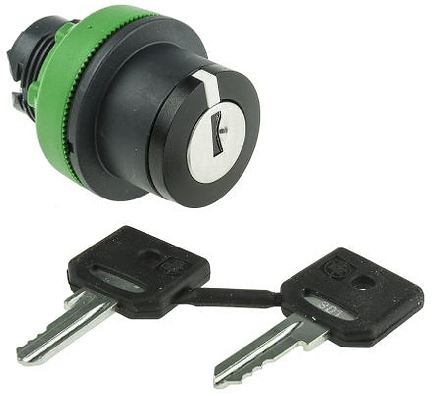 Schneider Electric Harmony XB5 3-position Key Switch Head, Spring Return, 30 mm Cutout