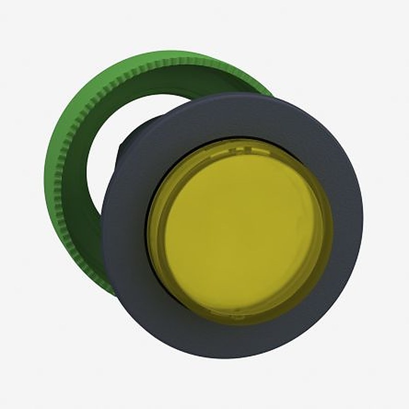 Schneider Electric Harmony XB5 Series Yellow Maintained Push Button Head, 30 mm Cutout, IP66, IP67, IP69K