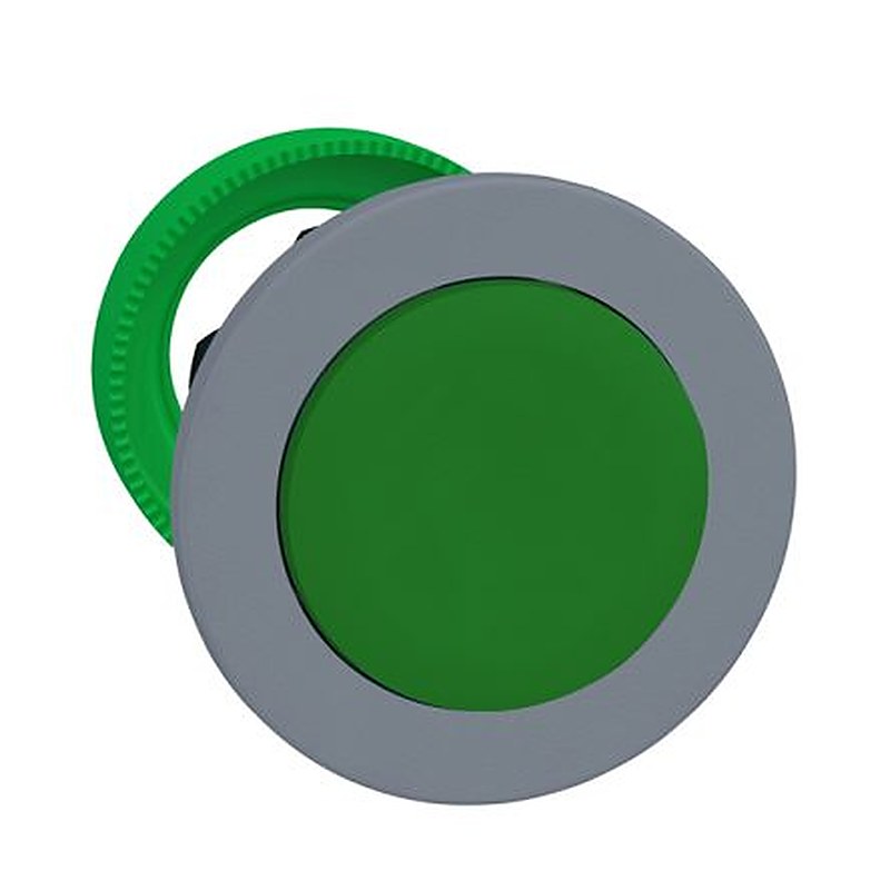 Schneider Electric ZB5F Series Green Push-in Push Button Head, 30.5 mm Cutout, IP67, IP66